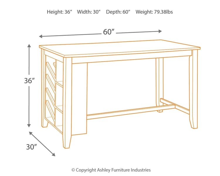 Ashley Dining Room Rokane Counter Height Dining Table D397-32