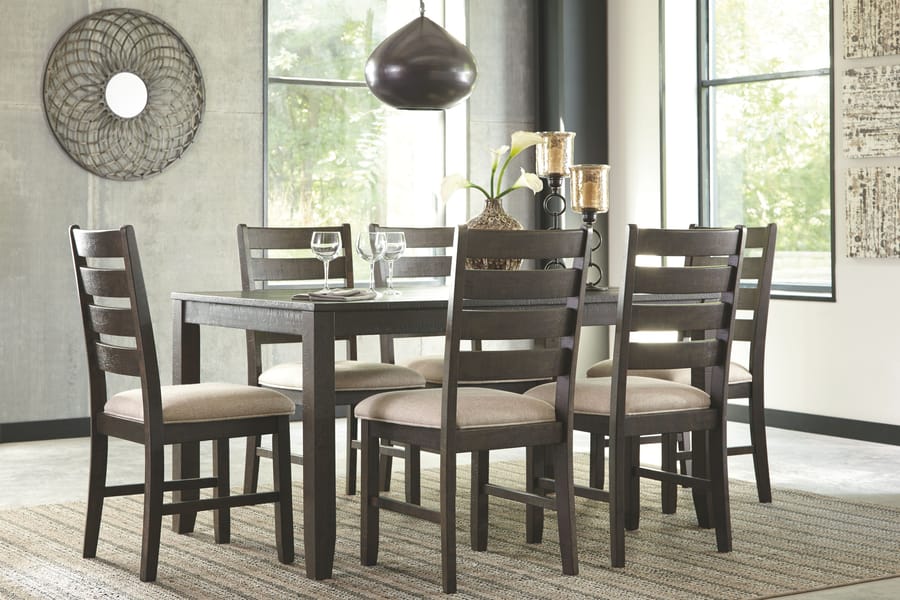 Ashley Dining Room Rokane Dining Table and Chairs (Set of 7) D397-425
