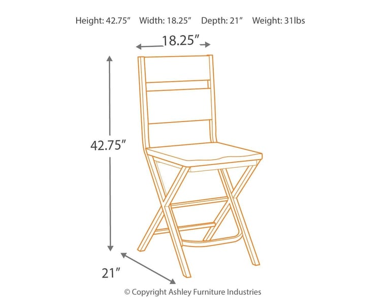 Ashley Bar and Game Room Barstool (QTY 2) D469-124