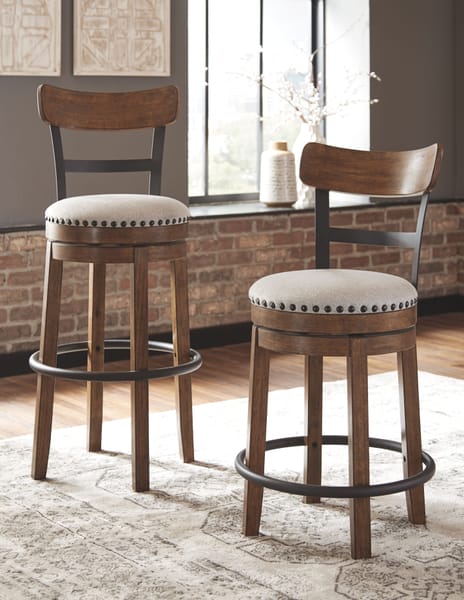 Ashley Bar and Game Room Tall UPH Swivel Barstool (QTY 2) D546-430