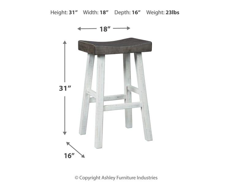 Ashley Bar and Game Room Glosco Pub Height Bar Stool (QTY 2) D548-430