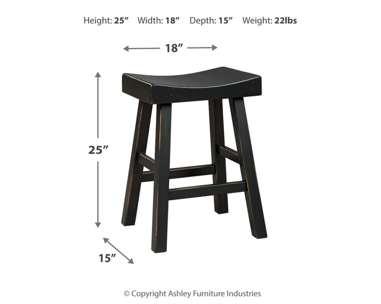 Ashley Bar and Game Room Glosco Counter Height Bar Stool (QTY 2) D548-524