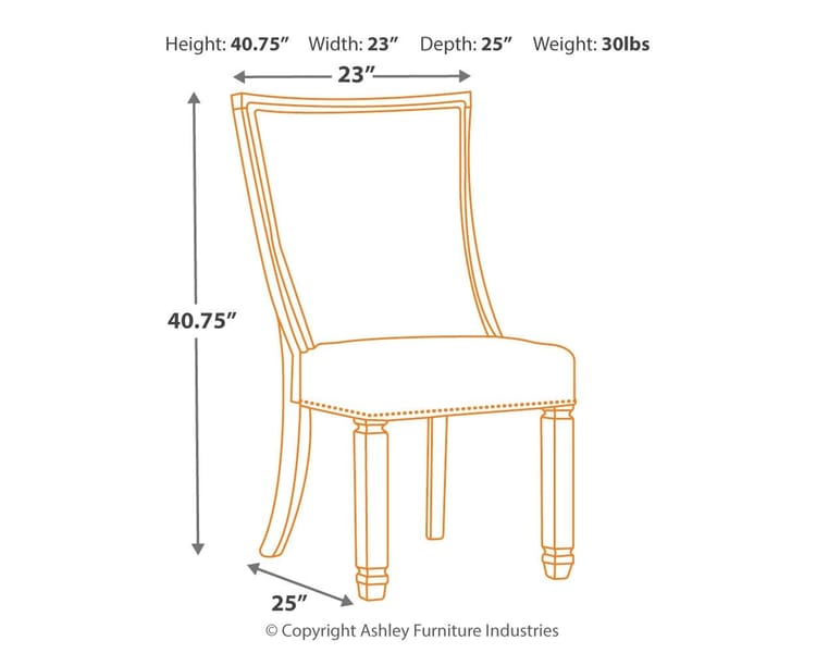 Ashley Dining Room Dining UPH Side Chair (QTY 2) D647-02