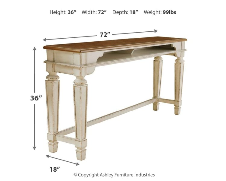Ashley Dining Room Realyn Counter Height Dining Table D743-52