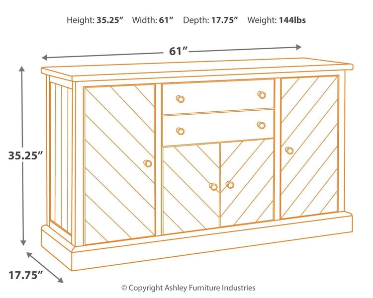 Ashley Dining Room Grindleburg Dining Server D754-80