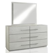 Modus Bedroom Destination Six Drawer Dresser In Cotton Grey DEZ782