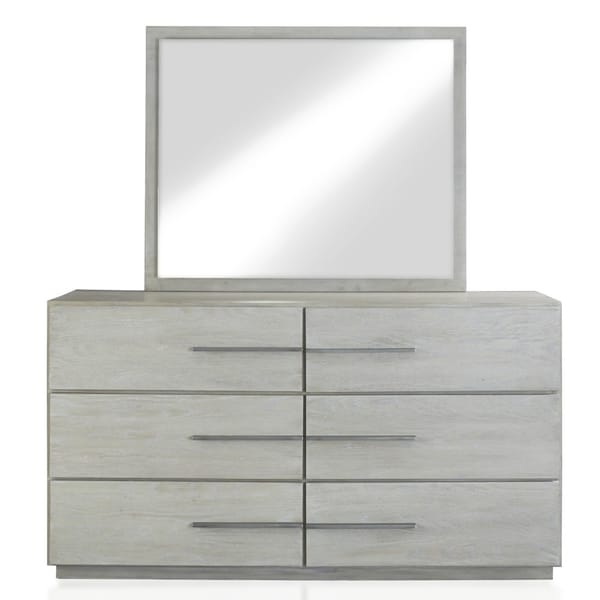 Modus Bedroom Destination Six Drawer Dresser In Cotton Grey DEZ782