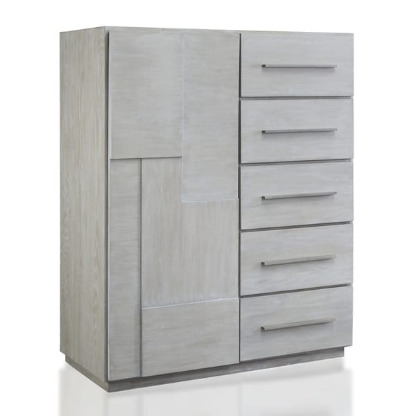 Modus Bedroom Destination Five Drawer One Door Sweater Chest In Cotton Grey DEZ786