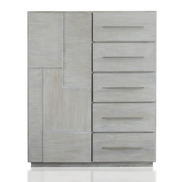 Modus Bedroom Destination Five Drawer One Door Sweater Chest In Cotton Grey DEZ786