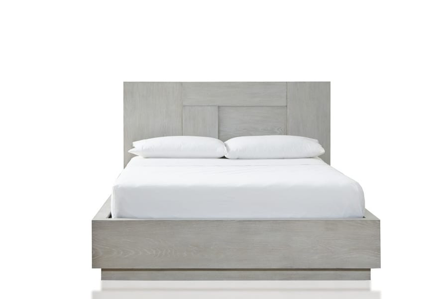 Modus Bedroom Destination Wood Panel Bed In Cotton Grey DEZ7H5