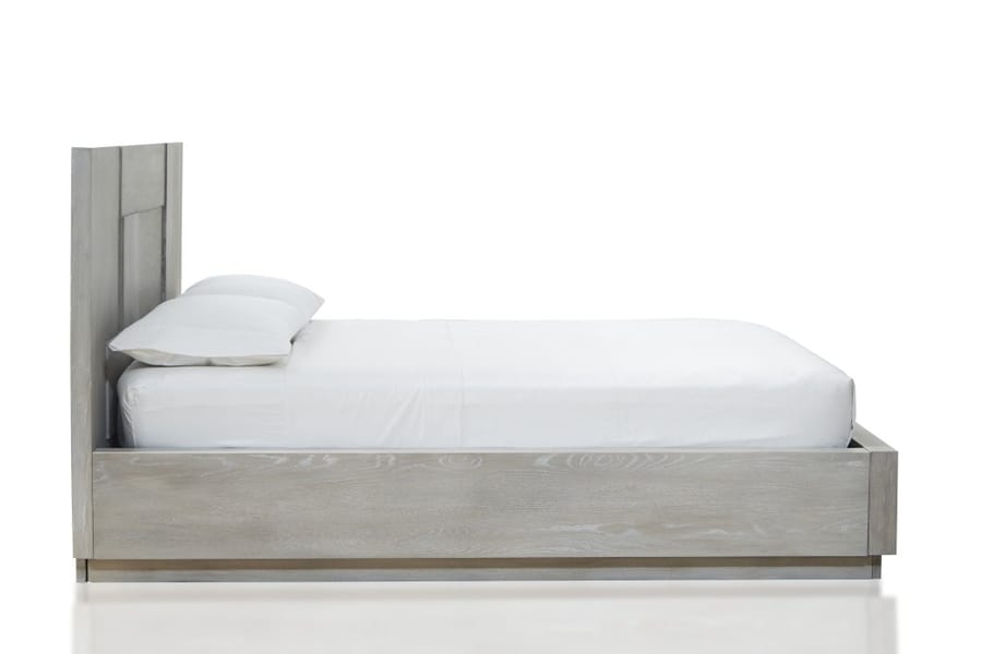 Modus Bedroom Destination Wood Panel Bed In Cotton Grey DEZ7H5
