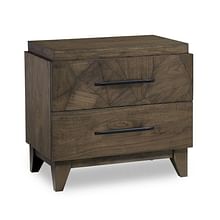 Modus Bedroom Broderick Two-Drawer Nightstand In Wild Oats Brown EQY681