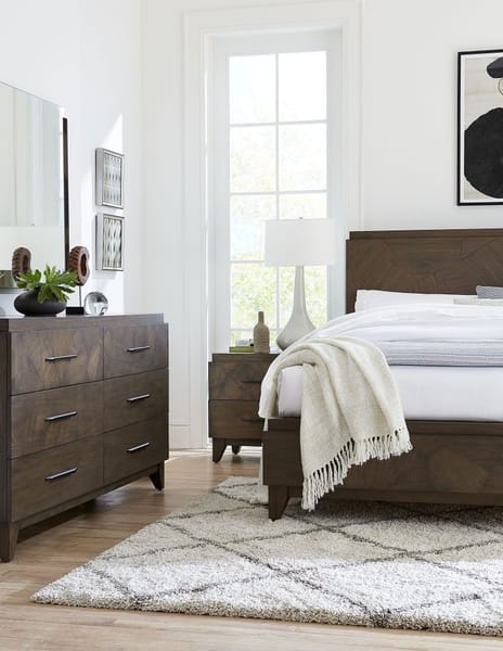 Modus Bedroom Broderick Six-Drawer Dresser In Wild Oats Brown EQY682