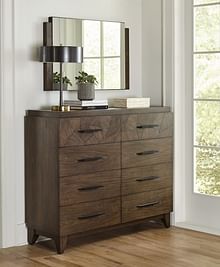 Modus Bedroom Broderick Eight-Drawer Chesser In Wild Oats Brown EQY682B
