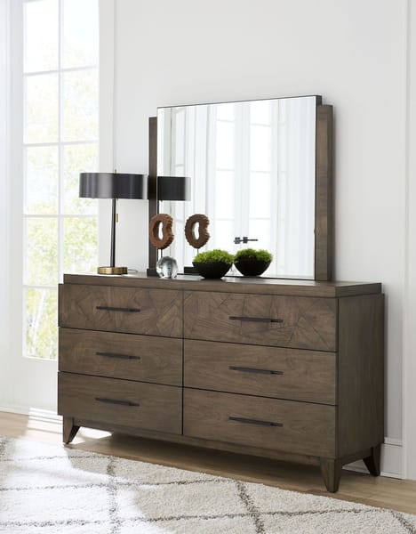 Modus Accessories Broderick Dresser Mirror In Wild Oats Brown EQY683