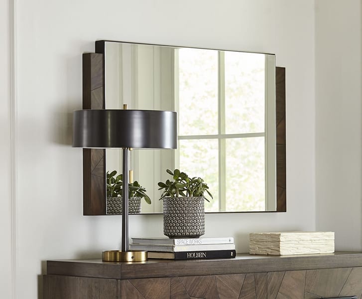 Modus Accessories Broderick Chesser Mirror In Wild Oats Brown EQY683C