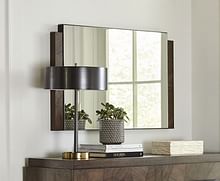 Modus Accessories Broderick Chesser Mirror In Wild Oats Brown EQY683C