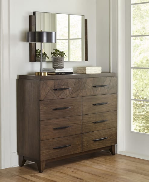 Modus Accessories Broderick Chesser Mirror In Wild Oats Brown EQY683C