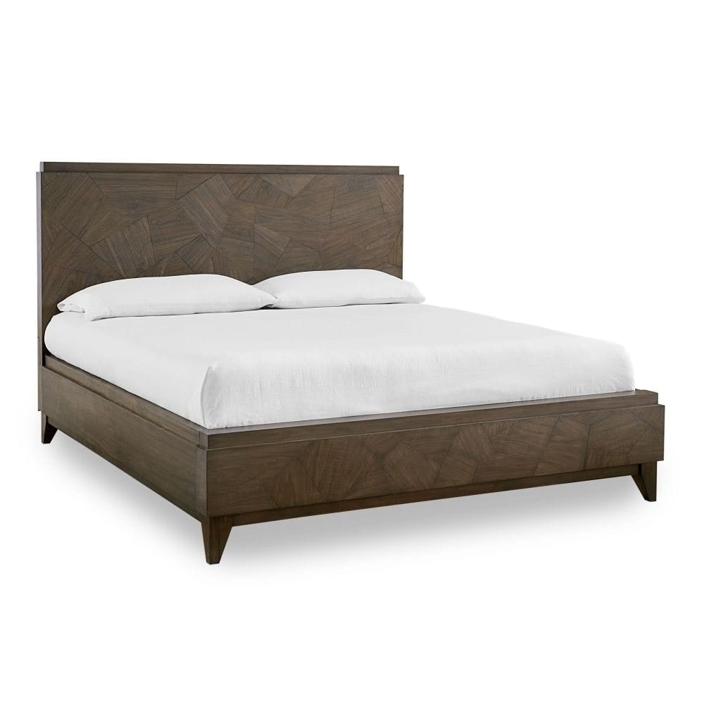 Modus Bedroom Broderick Wood Panel Bed In Wild Oats Brown EQY6A5