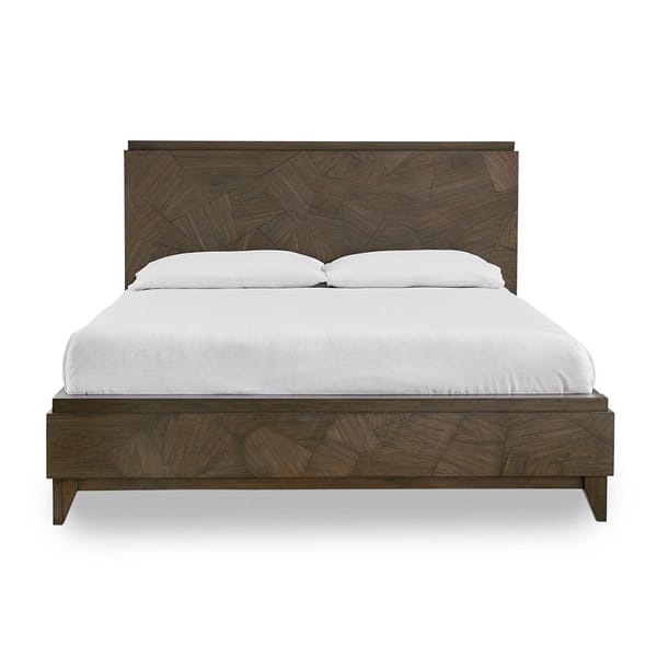 Modus Bedroom Broderick Wood Panel Bed In Wild Oats Brown EQY6A5