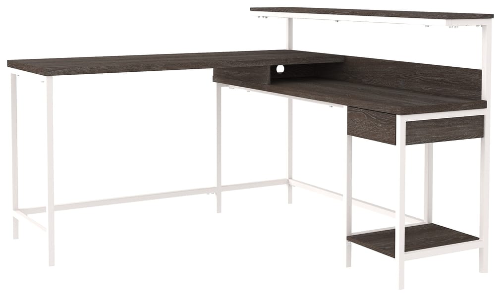Ashley Home Office Dorrinson Home Office L-Desk with Storage H287-24
