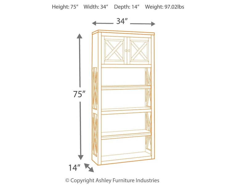 Ashley Home Office Bolanburg 75'' Bookcase H647-17