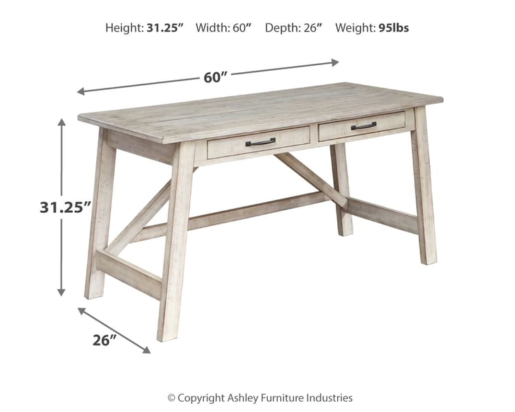 Ashley Home Office Carynhurst 60 Inch Home Office Desk H755-44