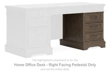 Ashley Home Office Janismore Home Office Desk - Right Facing Pedestal H776-21R