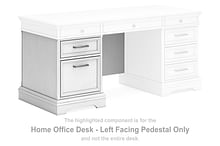Ashley Home Office Kanwyn Home Office Desk - Left Facing Pedestal H777-21L