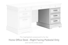 Ashley Home Office Kanwyn Home Office Desk - Right Facing Pedestal H777-21R