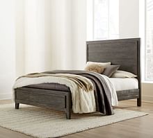 Modus Bedroom Hadley Solid Wood Panel Bed In Onyx A4H6A7