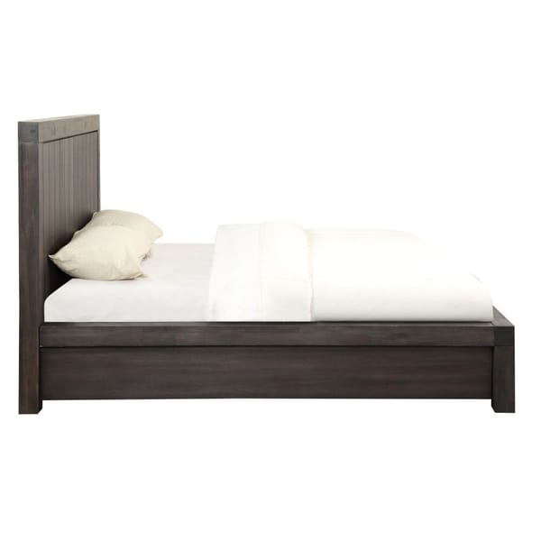 Modus Bedroom Heath Two Drawer Wood Storage Bed In Basalt Grey 3H57D6