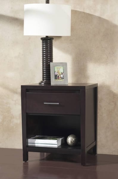 Modus Bedroom Nevis One Drawer Nightstand In Espresso NV2381