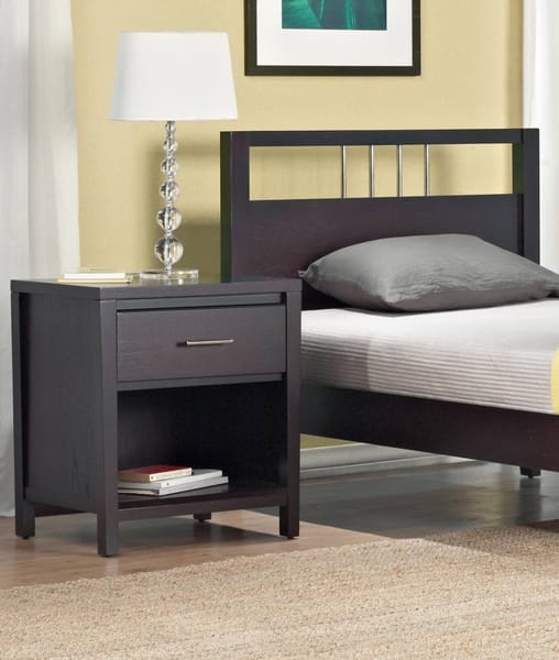 Modus Bedroom Nevis One Drawer Nightstand In Espresso NV2381