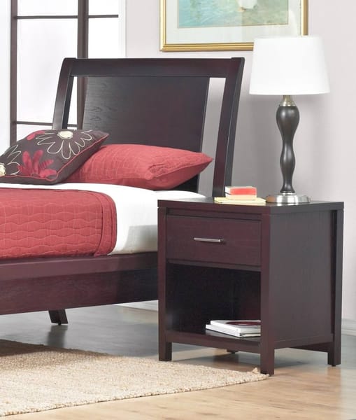 Modus Bedroom Nevis One Drawer Nightstand In Espresso NV2381