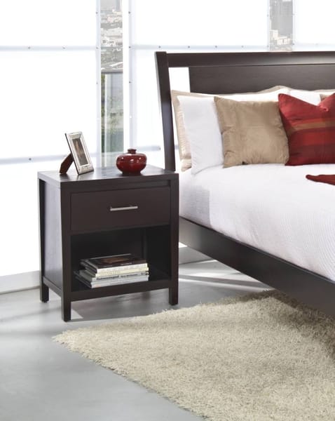 Modus Bedroom Nevis One Drawer Nightstand In Espresso NV2381