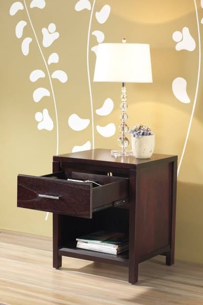 Modus Bedroom Nevis Charging Station Nightstand In Espresso NV2381P