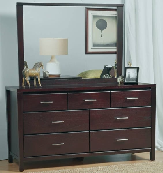 Modus Bedroom Nevis Seven Drawer Dresser In Espresso NV2382