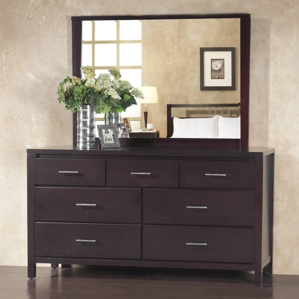 Modus Bedroom Nevis Seven Drawer Dresser In Espresso NV2382