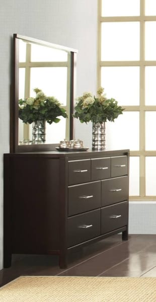 Modus Bedroom Nevis Seven Drawer Dresser In Espresso NV2382