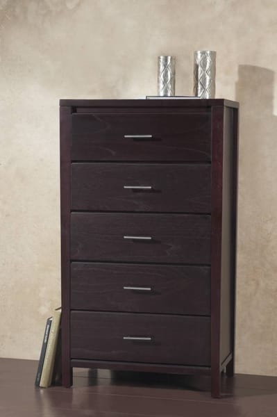 Modus Bedroom Nevis Five Drawer Chest In Espresso NV2384