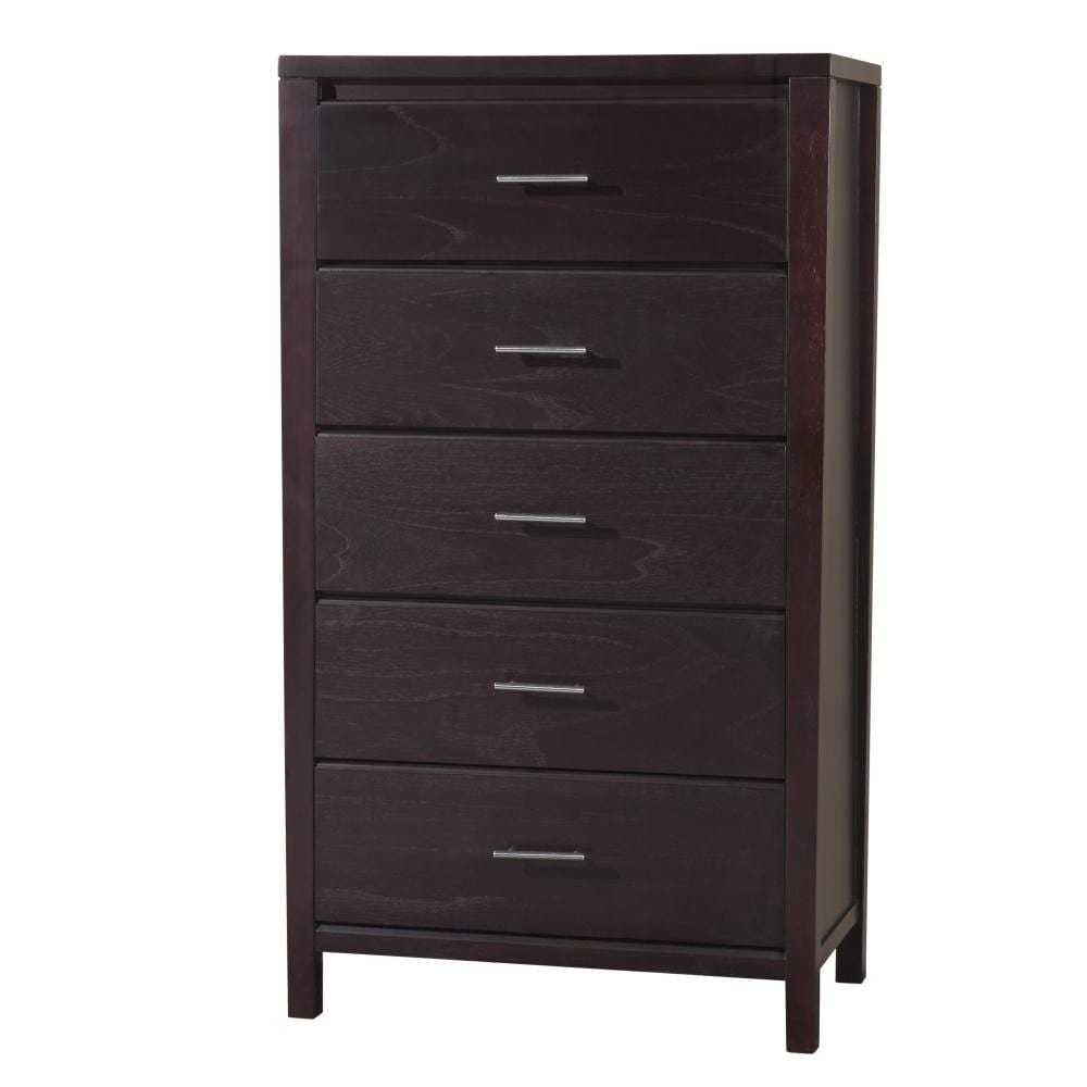 Modus Bedroom Nevis Five Drawer Chest In Espresso NV2384