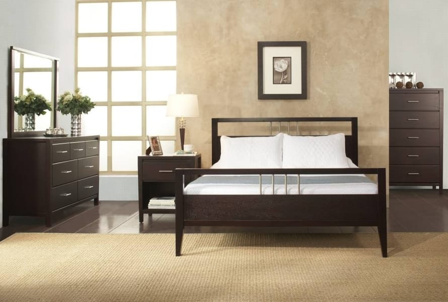 Modus Bedroom Nevis Wood Platform Bed In Espresso NV23F4