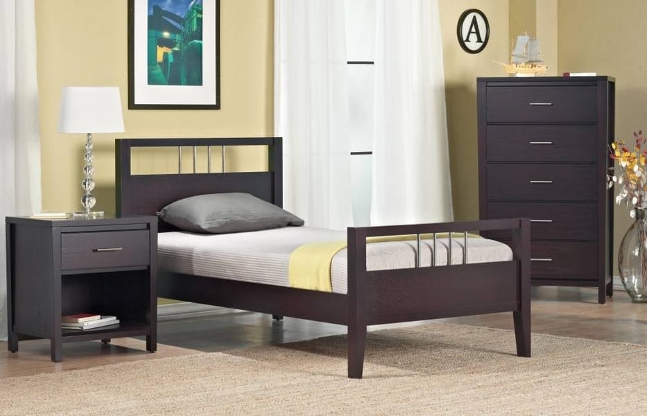 Modus Bedroom Nevis Wood Platform Bed In Espresso NV23F4