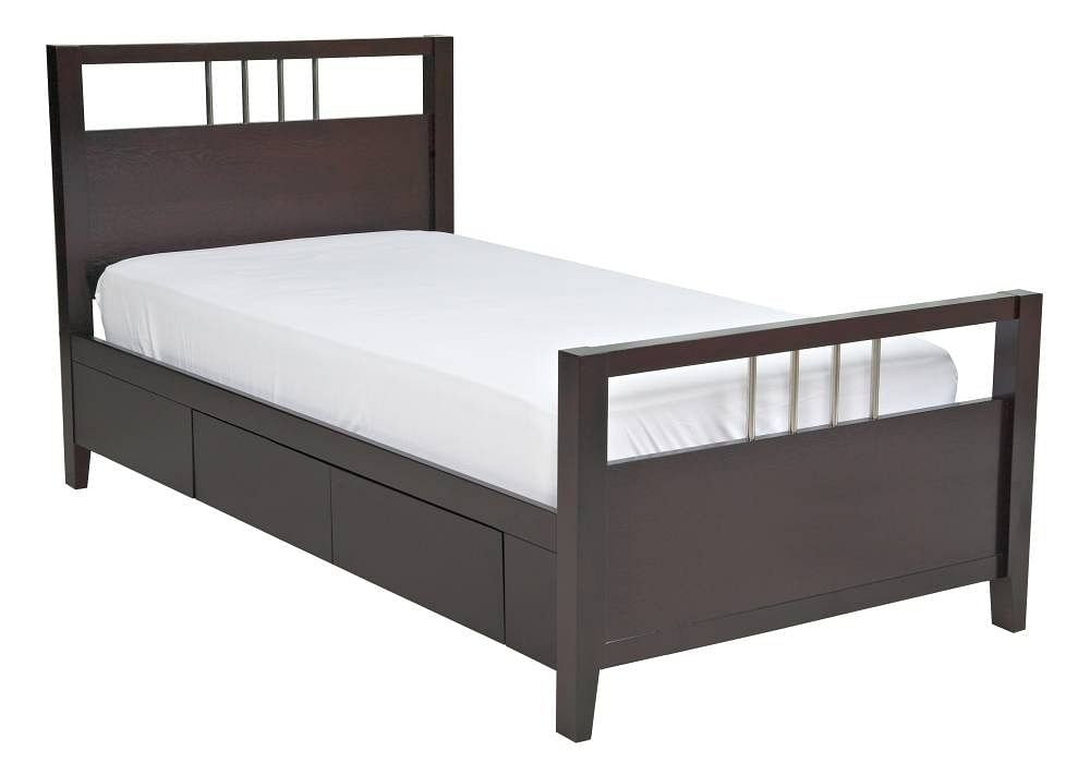 Modus Bedroom Nevis Platform Storage Bed In Espresso NV23S6