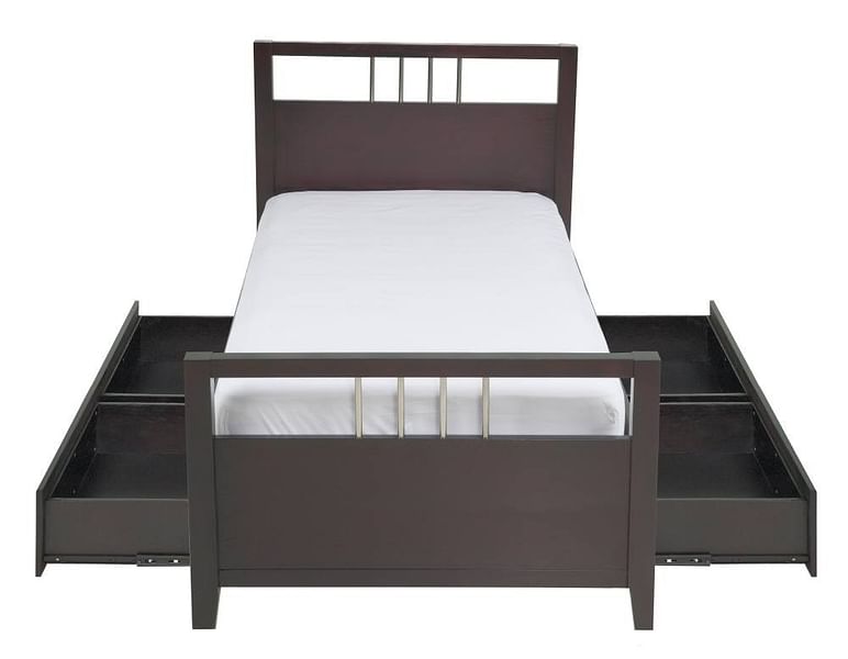 Modus Bedroom Nevis Platform Storage Bed In Espresso NV23S6