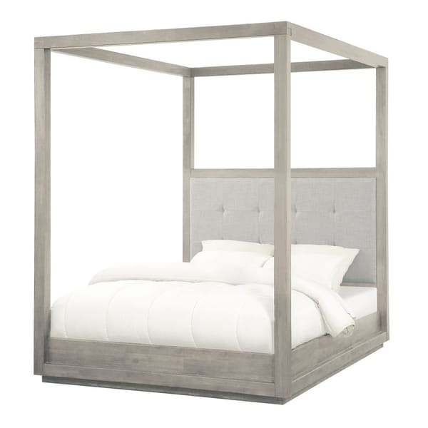 Modus Bedroom Oxford Upholstered Canopy Bed In Mineral AZBXH5