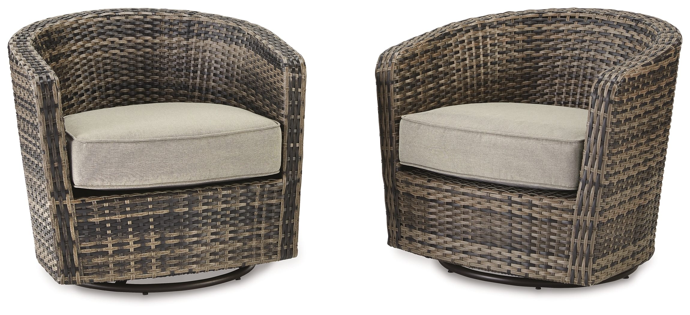 Ashley Outdoor/Patio Coulee Mills Swivel Lounge with Cushion (Set of 2) P187-821