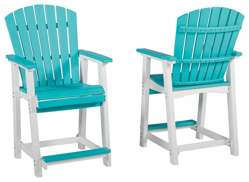 Ashley Outdoor/Patio Eisely Outdoor Counter Height Bar Stool (Set of 2) P208-124