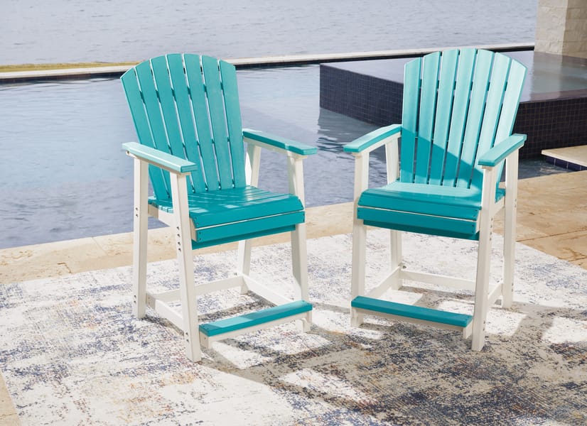 Ashley Outdoor/Patio Eisely Outdoor Counter Height Bar Stool (Set of 2) P208-124
